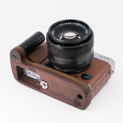 JBカメラデザイン FUJIFILM X-E3専用グリップ付カメラベースV2.0 ＜ウェンジ＋ウォルナット＞